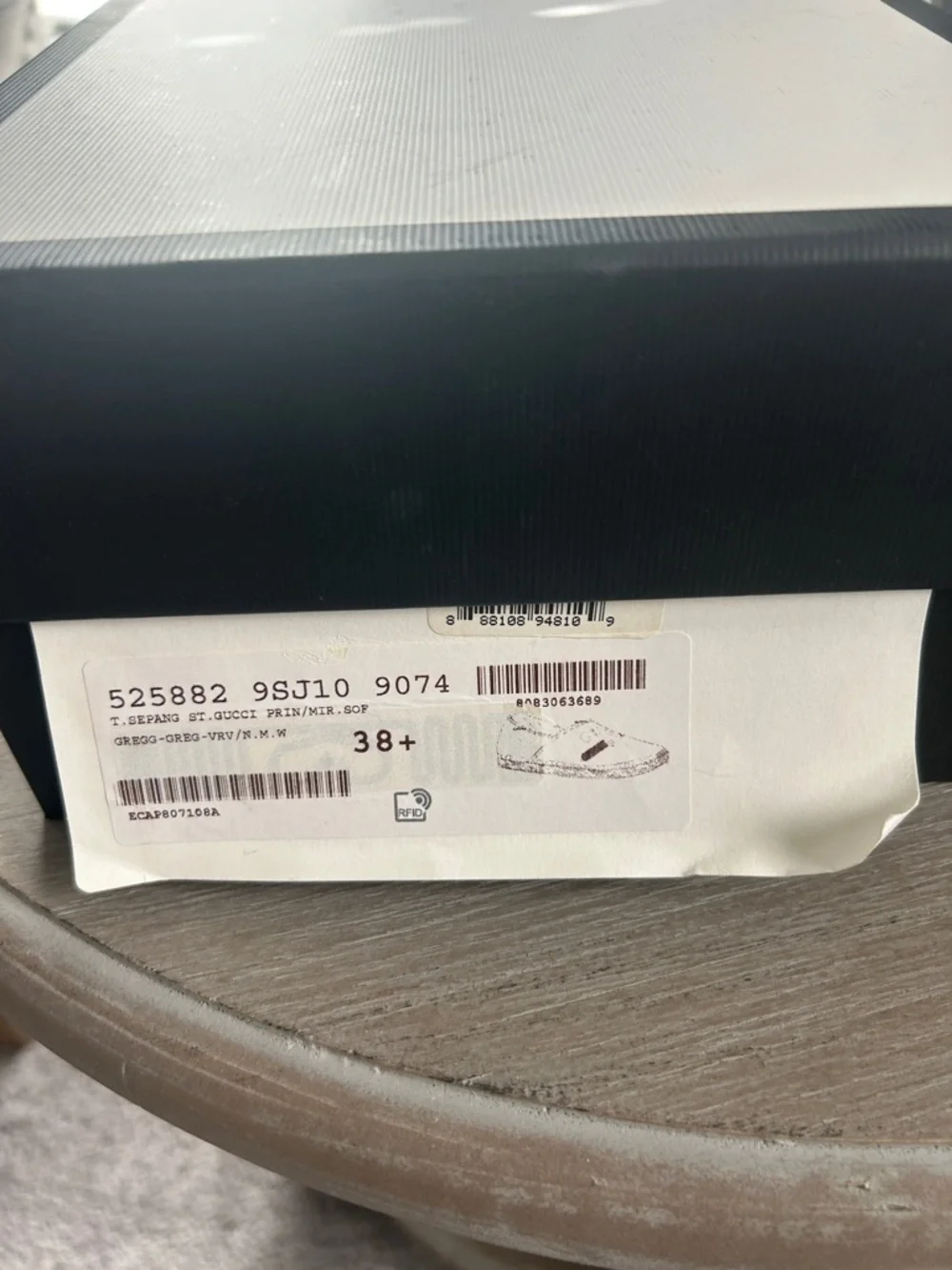 Gucci Cream Canvas Espadrilles with Green and Red Web - Picture 8 of 8